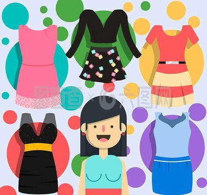 時(shí)尚女子服飾矢量素材 現(xiàn)代設(shè)計(jì)的必備元素